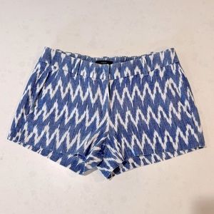 J. Crew Blue Herringbone Print Shorts